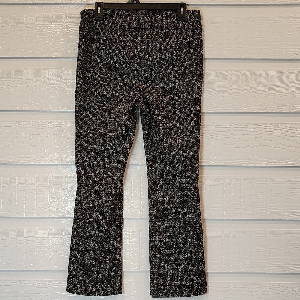 I.N.C. 10 PS Black Tweed Like Stretchy Pull On Pants Contemporary Career Dressy - Picture 4 of 9